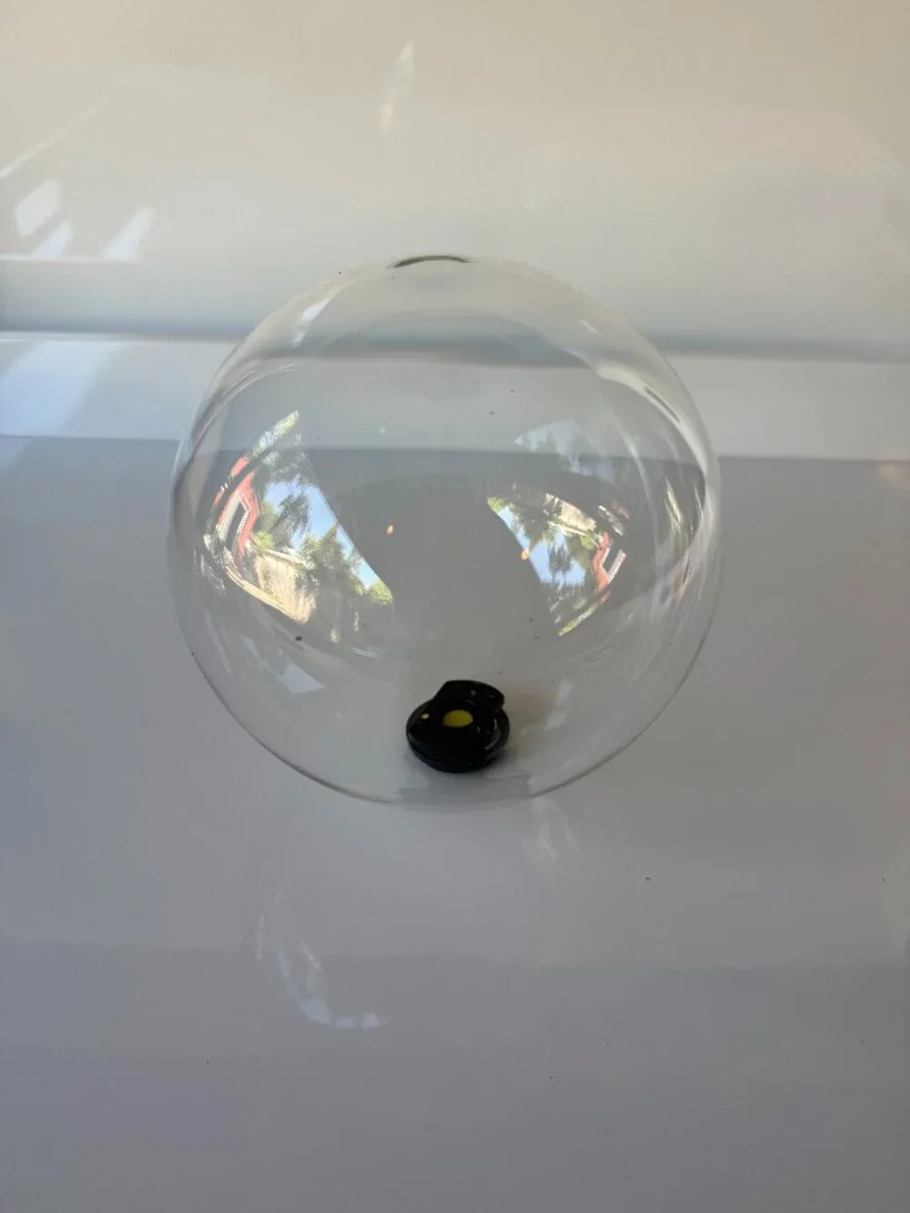 Restoration Hardware RH Glass Globe Single Sconce-Black